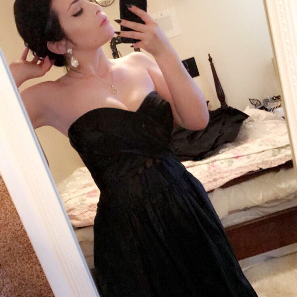 Marchesa Black panel cocktail dress size 6